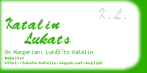katalin lukats business card